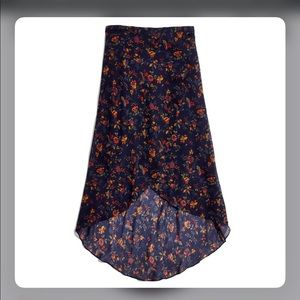 Madewell Climbing Vine Faux Wrap Midi Skirt